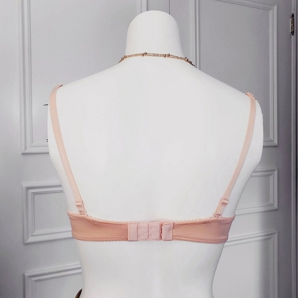 New- AERIE Peach with Taupe "EMMA" Bra- Padded- 34A - Picture 6 of 11